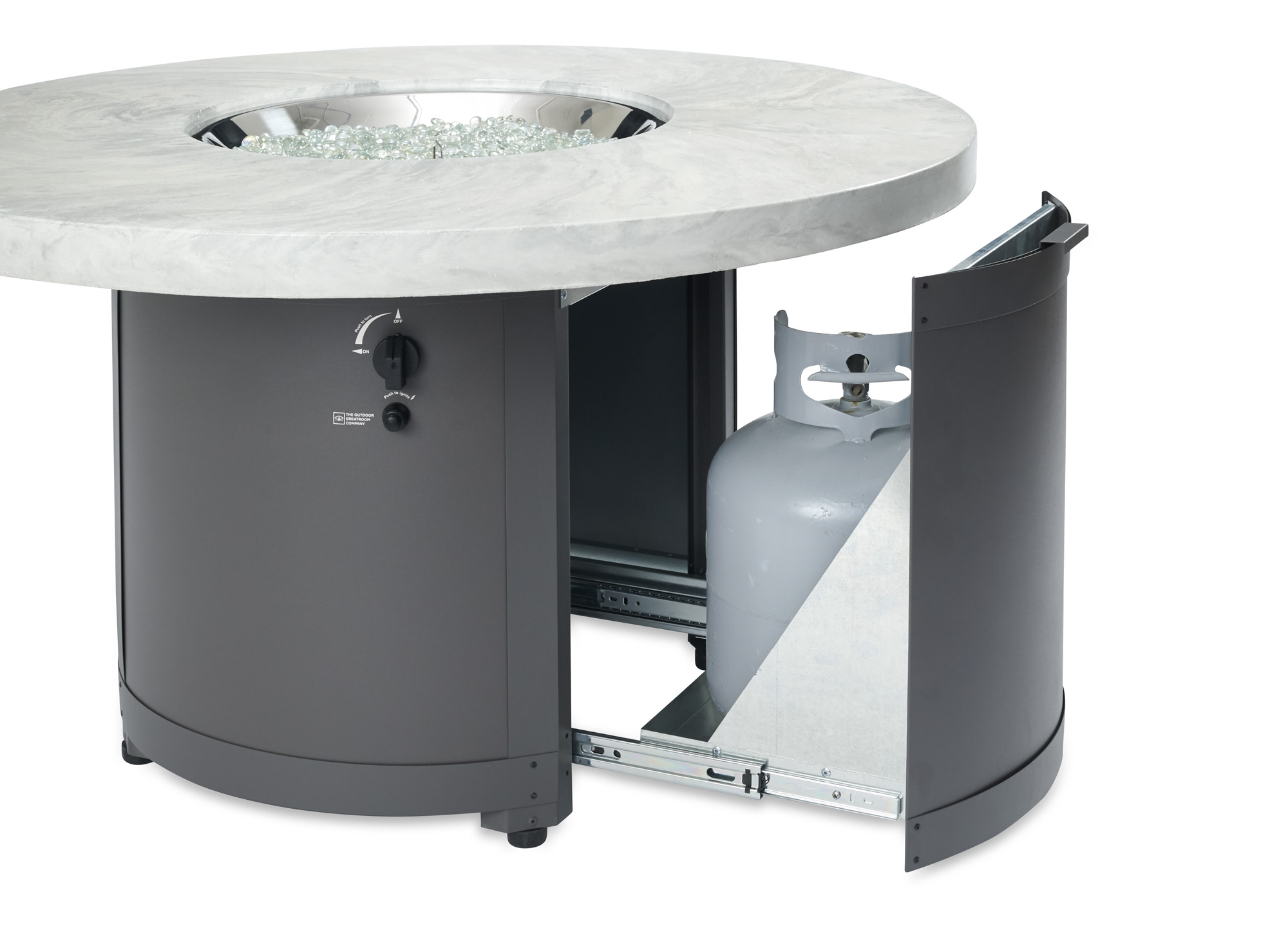 OGC - White Beacon Fire Pit tank slideout